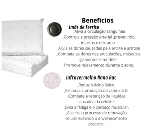 Kit 2 Travesseiro Cervical Magnético Nuvello MagnetCare™