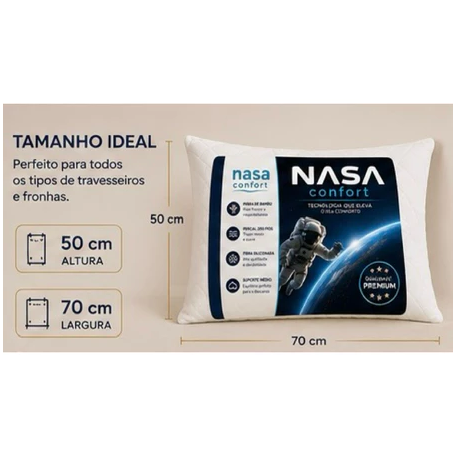 Kit 2 Travesseiros Nuvello NASA Comfort Premium™