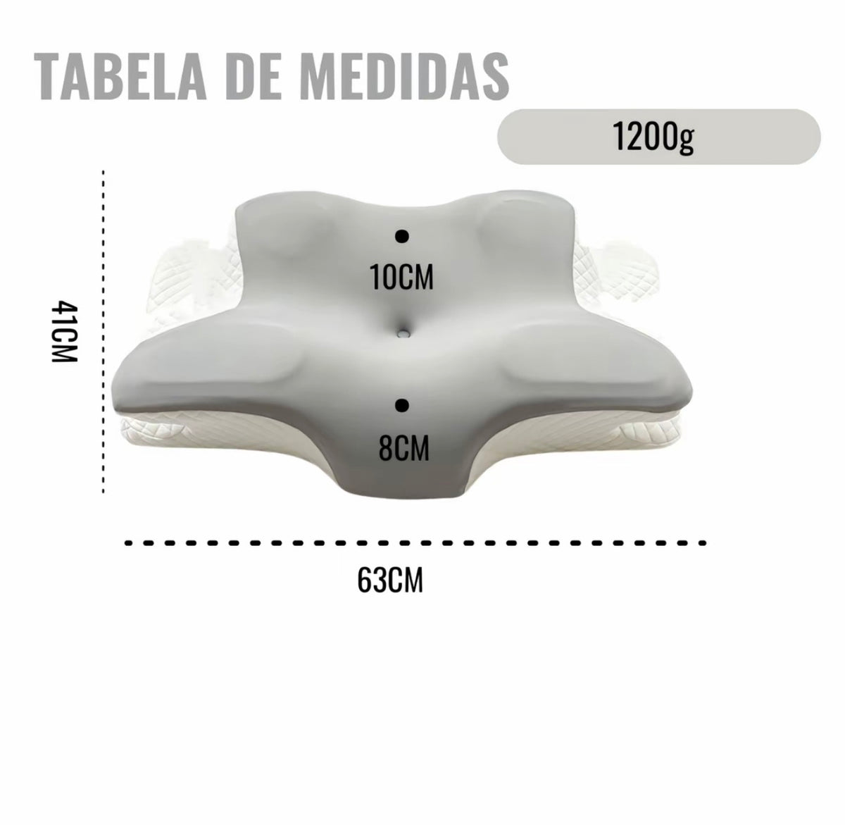 Travesseiro Ortopédico Nuvello ErgoCloud™ em Espuma NASA