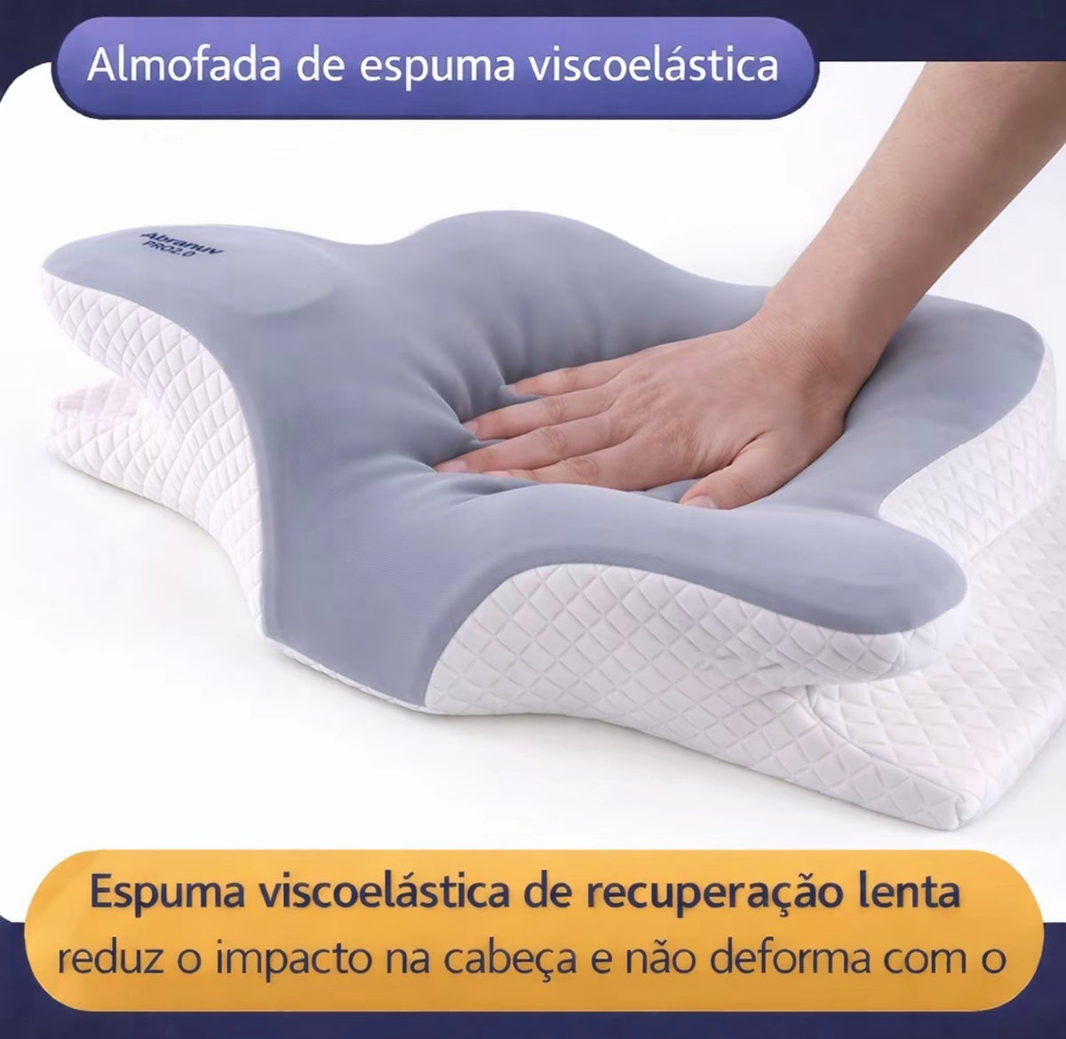 Travesseiro Ortopédico Nuvello ErgoCloud™ em Espuma NASA