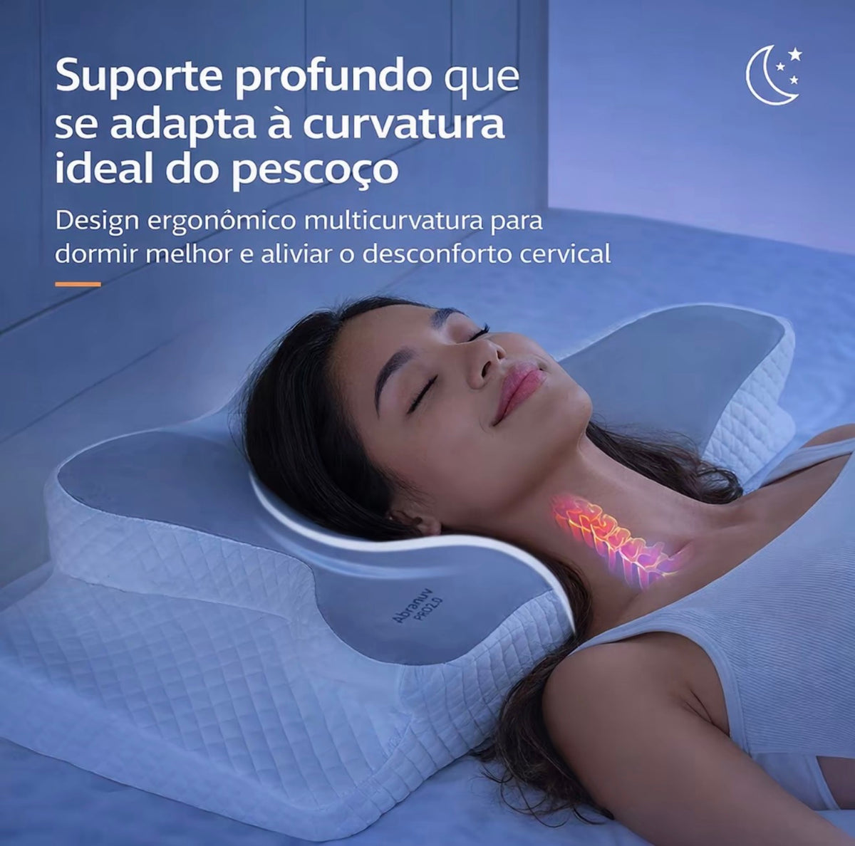 Travesseiro Ortopédico Nuvello ErgoCloud™ em Espuma NASA